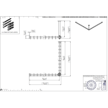 pba 01 Duschvorhangstange, 1500x1500 X440mm L- Form mit DA aus Nylon