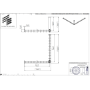pba 01 Duschvorhangstange, 1500x1500 X440mm L- Form mit...
