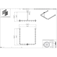 pba 01 Duschvorhangstange, U 800x800 X440mm U- Form mit DA aus Nylon
