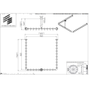 pba 01 Duschstange, 1000x1000x440 U-Form U- Form mit DA...