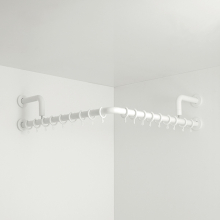 pba 01 Duschstange, L-Form mit Wand- Stützen aus Nylon, 800x800mm