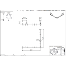 pba 01 Duschstange, L-Form mit Wand- Stützen aus Nylon, 800x800mm