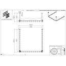 pba 01 Duschvorhangstange, U 1000x1000mm U- Form mit 2 DA...