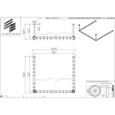 pba 01 Duschvorhangstange, U 1500x1500mm U- Form mit 2 DA...
