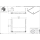 pba 01 Duschvorhangstange, U 1500x1500mm U- Form mit 2 DA 440mm aus Nylon