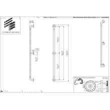 pba 01 Haltegriff, vert. Wandmontage mit Mittelstütze, aus Nylon, 1420mm