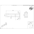 pba 01 Wandstützgriff 700mm aus Nylon, feststehend