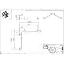 pba 01 Duschhandlauf 1160x1160mm aus Nylon