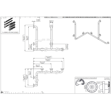 pba 01 Duschhandlauf a L 1160x760x820mm, 2 Brausehalterstange, aus Nylon