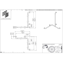 pba 01 Duschhandlauf R 760x760, Brausehalterstange 1160mm, aus Nylon