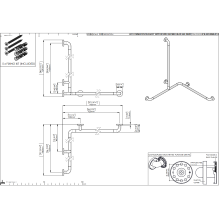 pba 01 Duschhandlauf L 920x920, Brausehalterstange 1160mm, aus Nylon