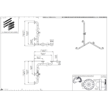 pba 01 Duschhandlauf L 760x760 mit BH, Brausehalterstange 1160mm, aus Nylon