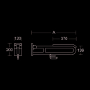 pba 01 Stützklappgriff Polster,PRH 700mm aus Nylon