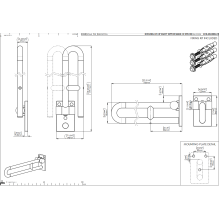 pba 01 Stützklappgriff drehbar 700mm aus Nylon
