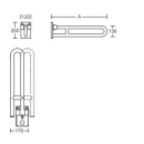 pba 01 Stützklappgriff drehbar 700mm aus Nylon