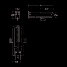 pba 01 Klappgriff dreh,Polster,PRH 600 aus Nylon