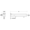 pba 01 Stützklappgriff, E-Taster 700mm aus Nylon