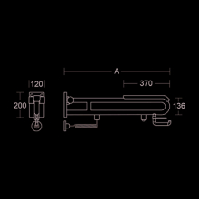 pba 01 Klappgriff PRH,Polster 850mm E- taster aus Nylon,