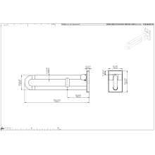 pba 01 Stützklappgriff, abnehmbar 605mm aus Nylon