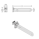 pba 01 Stützklappgriff, abnehmbar 705mm aus Nylon