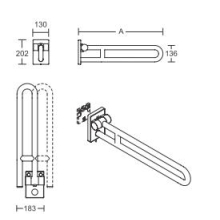 pba 01 Klappgriff abnehmbar,drehbar 855 aus Nylon