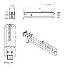 pba 01 Klappgriff ab-drehbar,Polster 855 aus Nylon