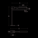 pba 01 Stützklappgriff Polster,PRH 615mm aus Nylon...
