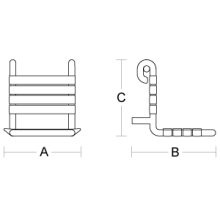 pba 01 Duschsitz,  445x485x375mm einhängbar, breiter Sitzfläche, Nylon