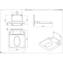 pba 01 Duschsitz mit Hygieneöffnung klappbar, aus Nylon, 380x445mm