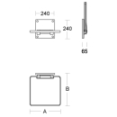 pba 01 Duschsitz, klappbar 395x415x245mm aus Nylon