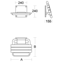 pba 01 Duschsitz, klappbar 445x400mm  mit breiter...