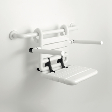 pba 01 Duschsitz, einhängbar, klappbar, mit Armlehnen, Nylon, 380x480x415mm