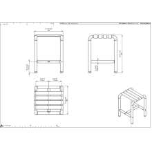 pba 01 Hocker aus Nylon, 380x380x500mm