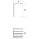 pba 01 Hocker aus Nylon, 380x380x500mm