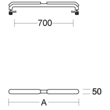 pba 01 Kippsicherung aus Nylon, 736mm