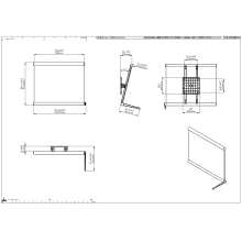 pba 01 Kippspiegel 515mm mit Bedienhebel 615x515mmx14 Grad, Nylonrahmen