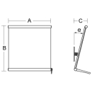 pba 01 Kippspiegel 515mm mit Bedienhebel 615x515mmx14...