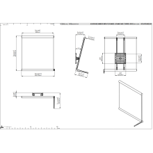 pba 01 Kippspiegel 665mm mit Bedienhebel 615x665mmx14 Grad, Nylonrahmen