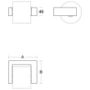 pba 01 Papierrollenhalter aus Nylon, 126x157mm