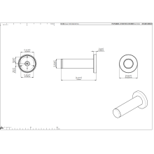 pba 01 Reservepapierhalter für 1 Rolle aus Nylon, 130mm