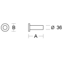 pba 01 Reservepapierhalter für 1 Rolle aus Nylon, 130mm