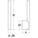 pba 01 Reservepapierhalter für 2 Rollen aus Nylon,...