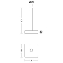 pba 01 Reservepapierhalter 120x120x233mm aus Nylon,...