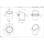pba 01 Becherhalter 80(105)x113x130mm  mit Becher aus Nylon,
