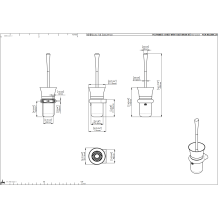 pba 01 WC-Bürstengarnitur 420mm Durchmesser 80mm, aus Nylon