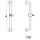 pba 01 Brausehalterstange 970mm  aus Nylon, mit Brausehalter