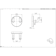pba 01 Doppelwandhaken aus Nylon, 40mm x Durchm.55mm