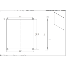 pba 01 Wandspiegel 600x650mm  mit Nylonhalterungen