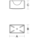 pba 01 Ablageschale zur Aufstecken, abnehmbar, aus Nylon,...
