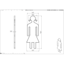 pba 01 Symbol Damen aus Nylon, 150x60mm